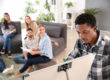 therapist leads group session at residential treatment center in florida